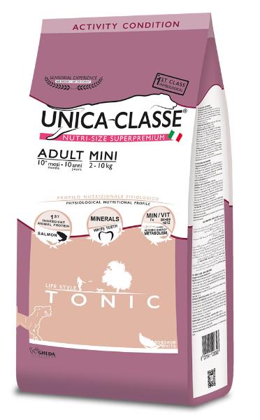 Сухой корм Unica Classe Adult Mini Tonic для активных собак мелких пород (Лосось)